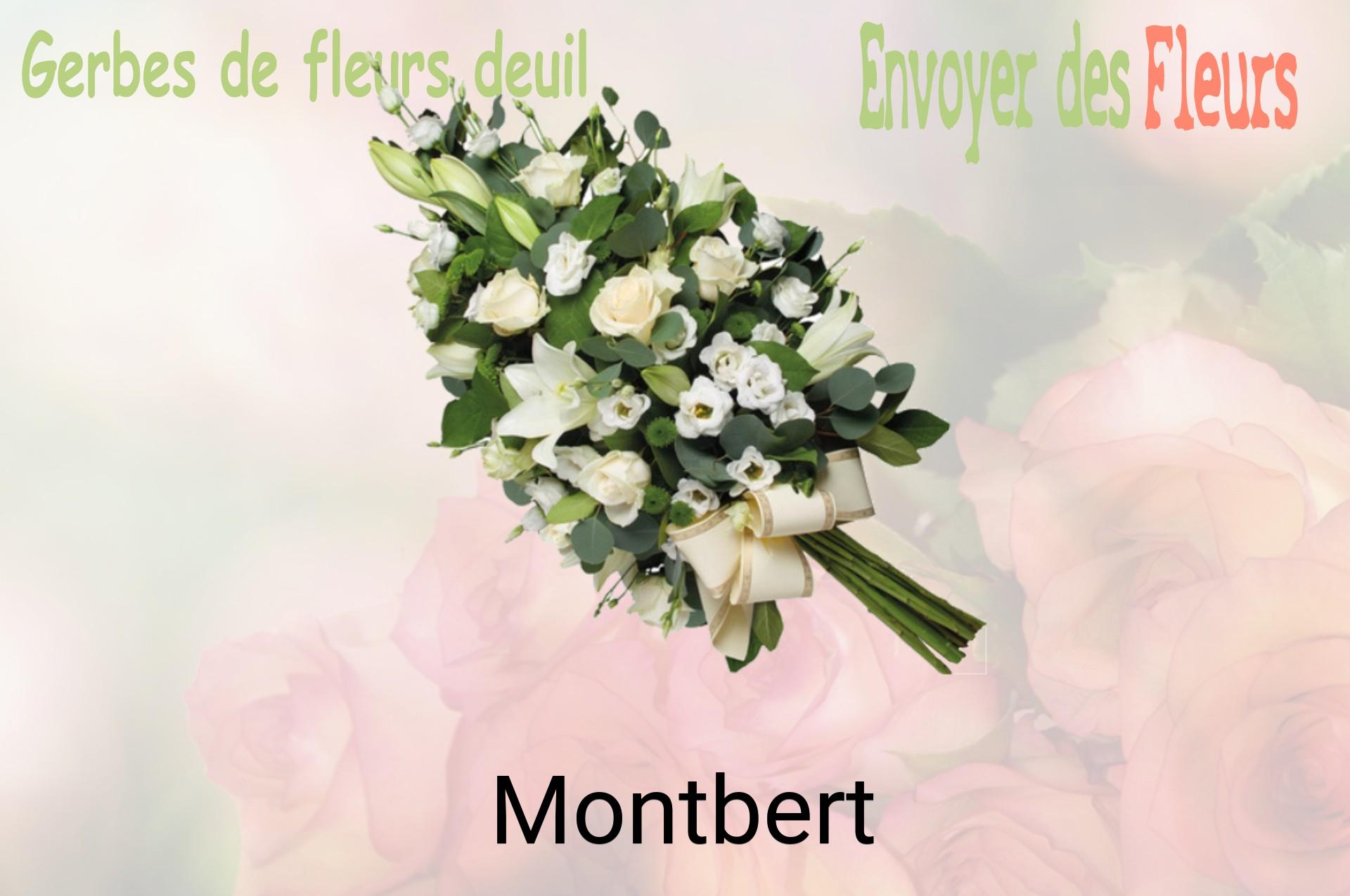 Gerbe de fleurs de deuil livrée à Montbert